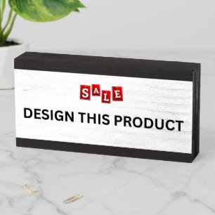 SALE! Wooden Box Sign - 8" X 4" - Flat Black