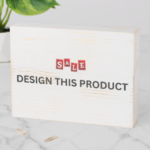 SALE! Wooden Box Sign - 8" X 6" - Distressed White