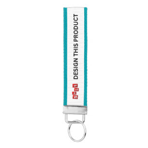 SALE! Wrist Keychain - Grosgrain - Aqua