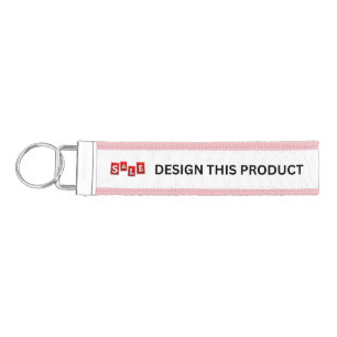 SALE! Wrist Keychain - Grosgrain - Light Pink