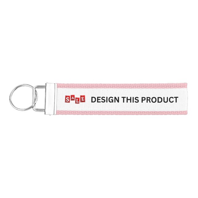 SALE! Wrist Keychain - Grosgrain - Light Pink (Keys on Left)