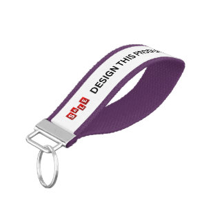 SALE! Wrist Keychain - Grosgrain - Purple