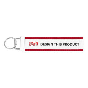 SALE! Wrist Keychain - Grosgrain - Red