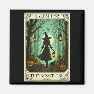 Salem 1692 Halloween Witch They Missed One Tarot C Magnet