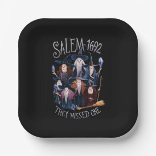 Salem 1692 They Missed One Halloween Witch Paper Plates