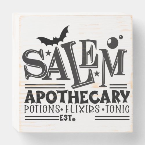 Salem Apothecary Potions Elixirs Tonic Wooden Box Sign