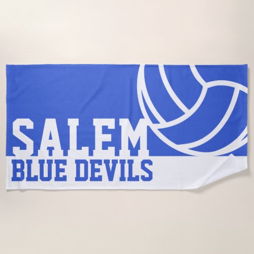 Salem Blue Devils Volleyball Spirit Beach Towel