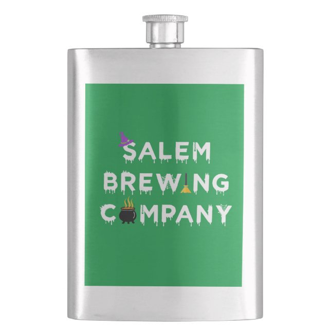 Salem Brewing Company White  Flask (Front)