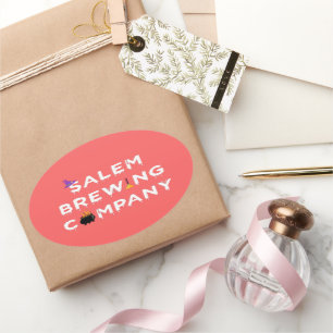 Salem Brewing Company White Oval Sticker