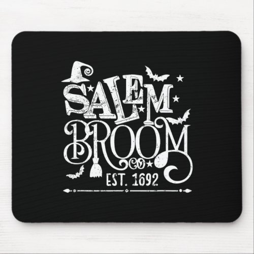 Salem Broom Co Est 1692 Fun Halloween Witch Saying Mouse Pad