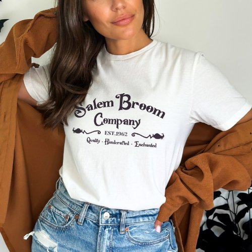 Salem Broom Company Vintage Halloween T_Shirt