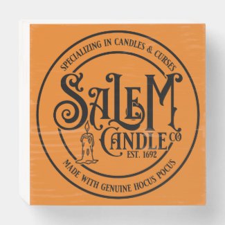 Salem Candle Company Wooden Box Sign