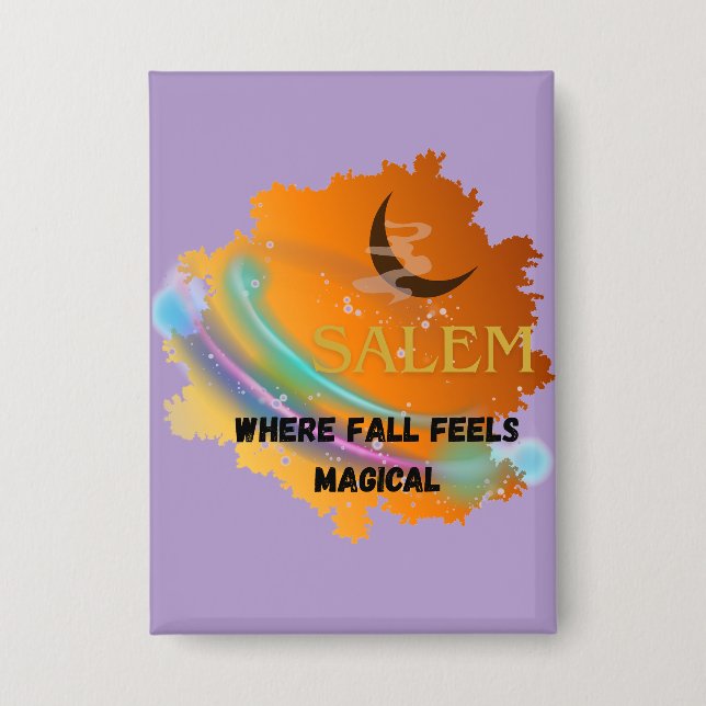 Salem Fall Magic Rainbow  Button (Front)