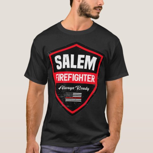 Salem Fire  Rescue Firefighter First Responder T_Shirt