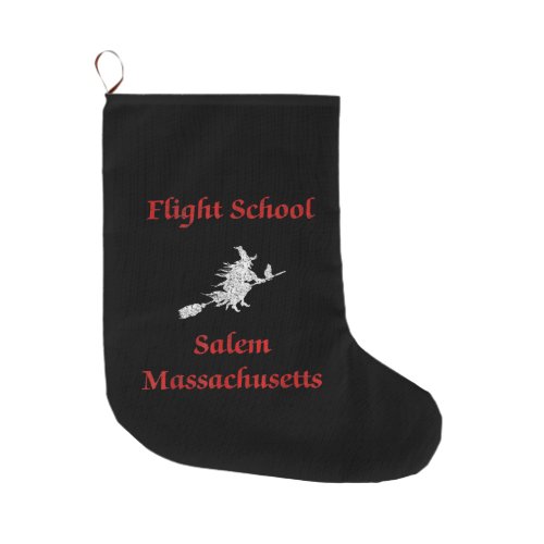 Salem Flight School Halloween Witch Apparel Gift Large Christmas Stocking