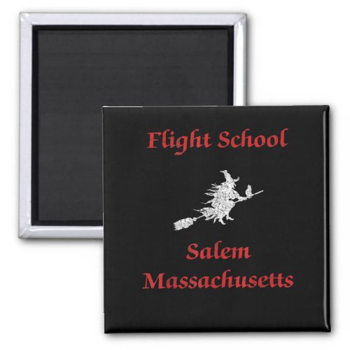 Salem Flight School Halloween Witch Apparel Gift Magnet