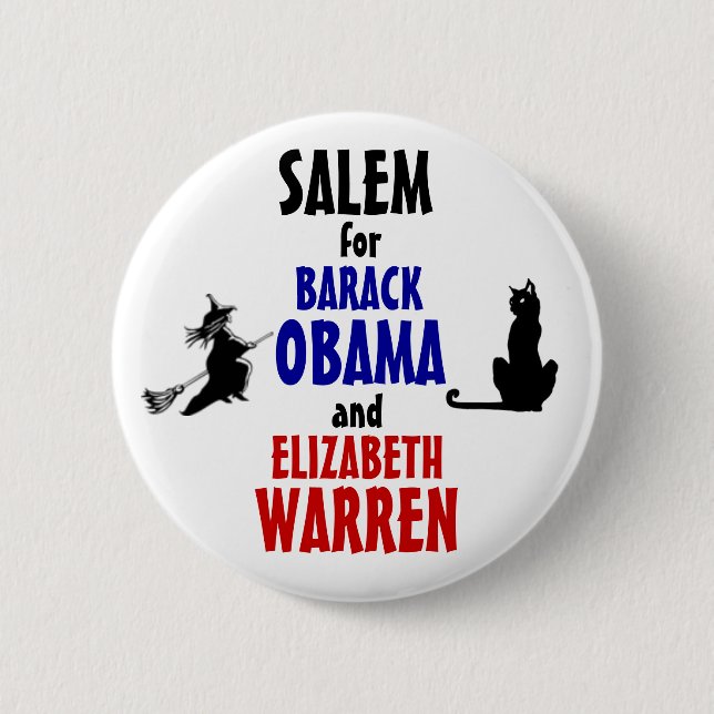 Salem for Obama and Warren 2012 Pinback Button (Front)
