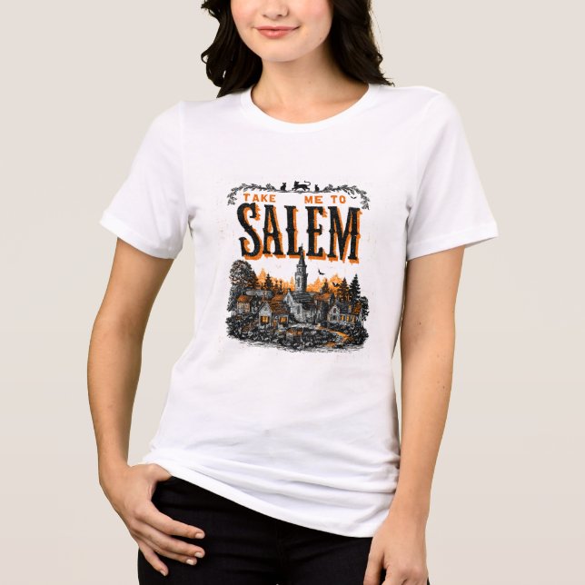 Salem Halloween Vintage Tri-Blend Shirt (Front)