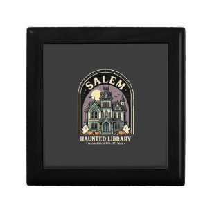 Salem Haunted Library Halloween Design_1 Gift Box