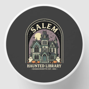 Salem Haunted Library Halloween Design_1 Mini Candle Favors