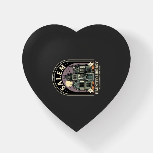 Salem Haunted Library Halloween Design_1 Paperweight