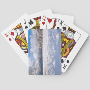Salem Hills Pond and Forest Winter Landscape Poker Cards