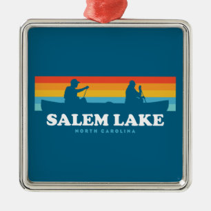 Salem Lake North Carolina Canoe Metal Ornament