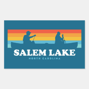 Salem Lake North Carolina Canoe Rectangular Sticker