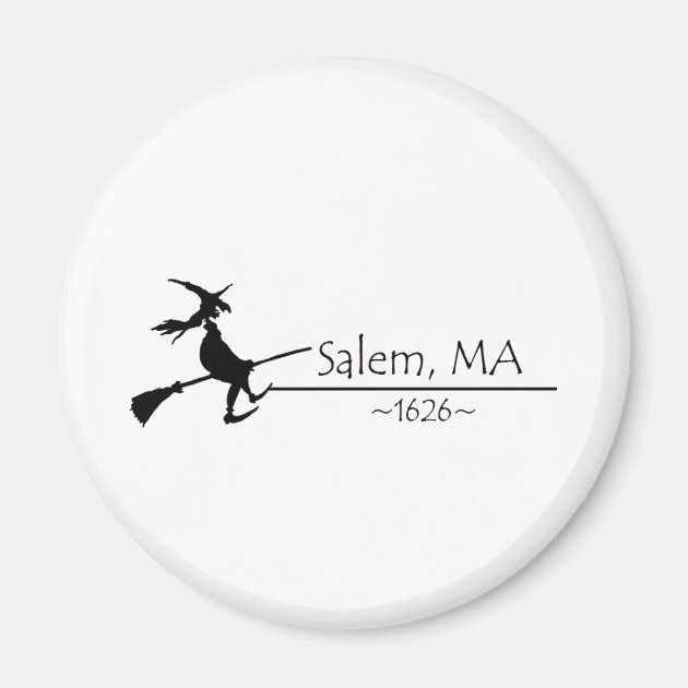 Salem Massachusetts Retro Travel Poster Fridge Magnet 1626 Est NEW Witch 