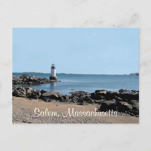 Salem MA Bay  Fort Pickering Lighthouse Post Card