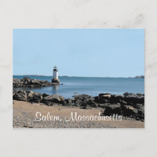 Salem MA Bay  Fort Pickering Lighthouse Post Card