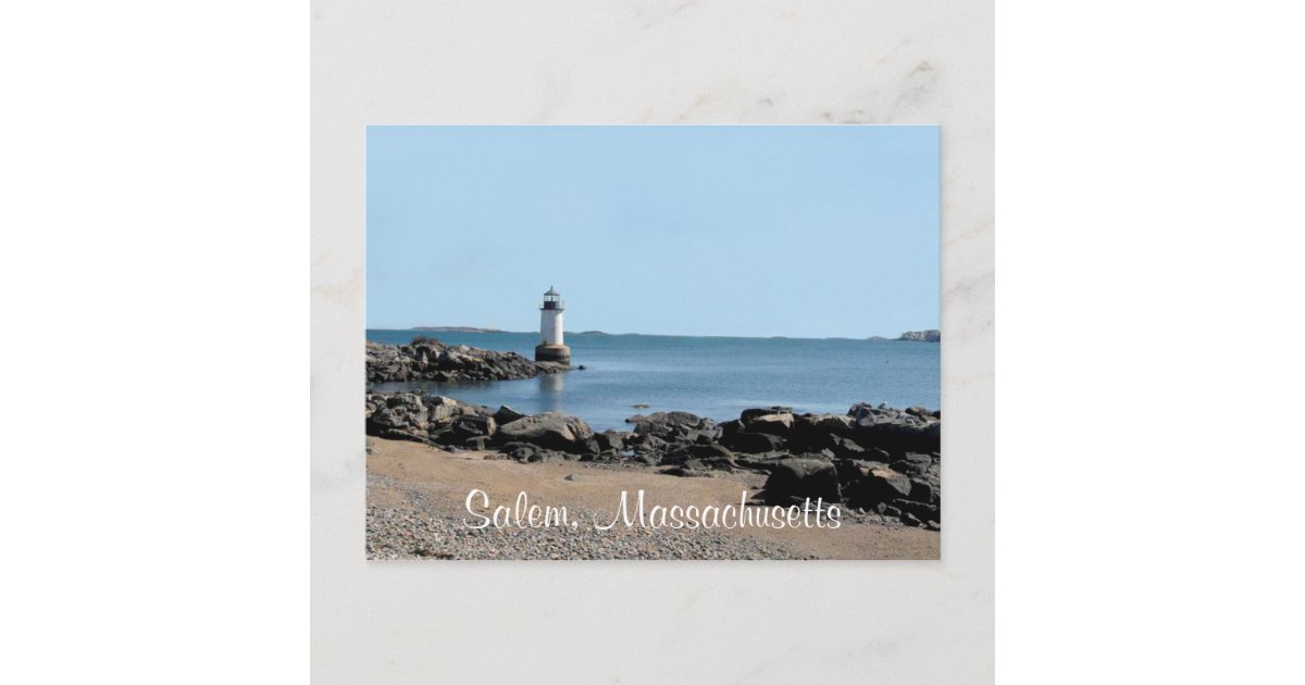 Salem MA Bay Fort Pickering Lighthouse Post Card | Zazzle