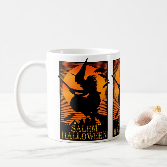 Salem MA Witch Coffee Mug (With Donut)