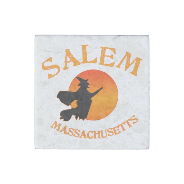 Salem MA Witch Stone Magnet (Front)