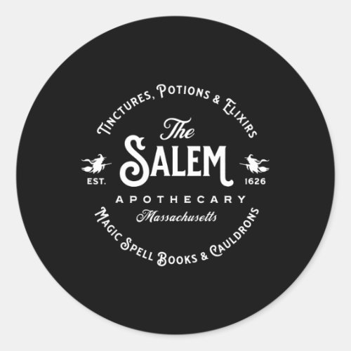 Salem Machusetts Apothecary Vintage Salem Est 1626 Classic Round Sticker
