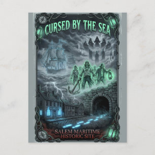 Salem Maritime Historic Site Haunted Harbor Poster Postcard