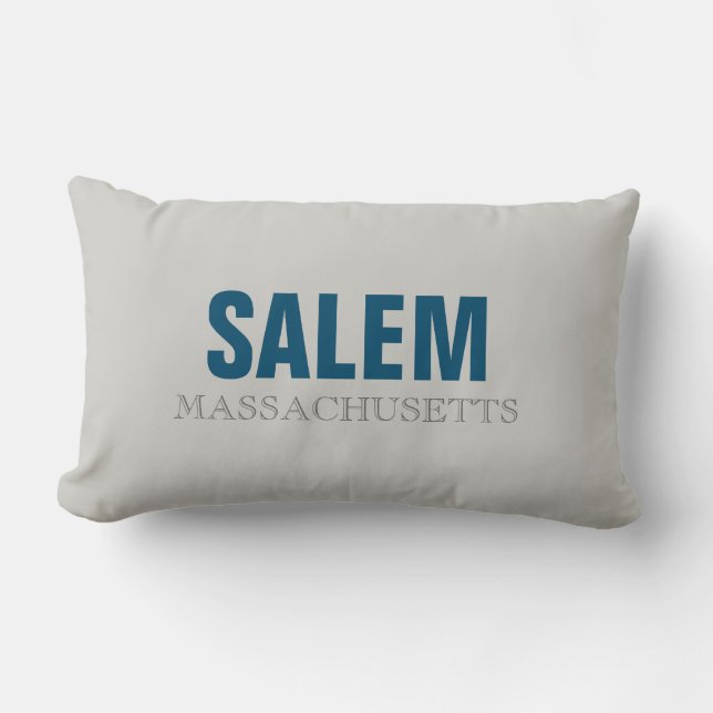Salem Massachusetts City Throw Pillow (Front)