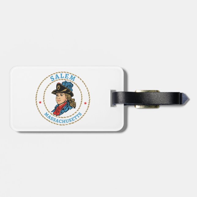 Salem Massachusetts Colonial Luggage Tag (Back Horizontal)