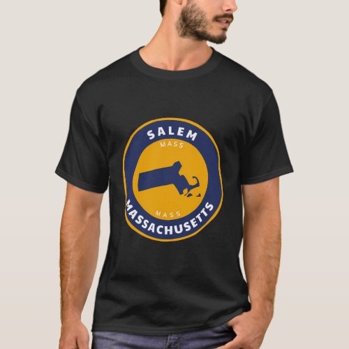 Salem Massachusetts Ma Mass State Pride Badge T_Shirt