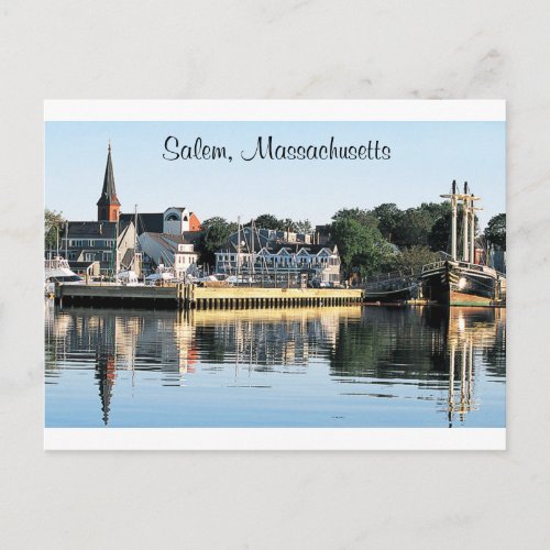 Salem Massachusetts Marina  Post Card