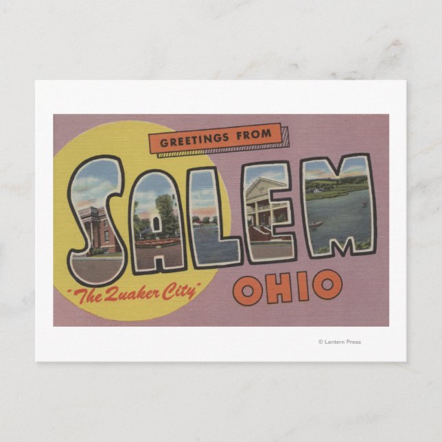 Salem, Ohio (The Quaker City) Postcard (Front)