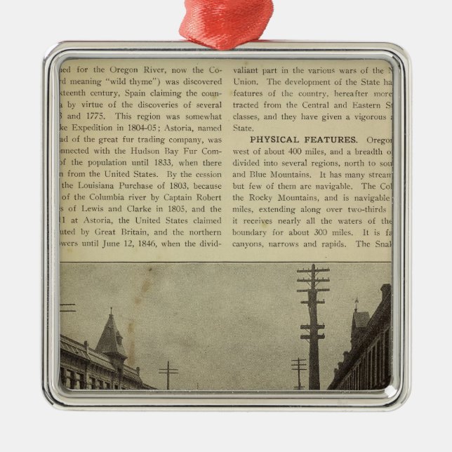 Salem, Or street Metal Ornament (Front)