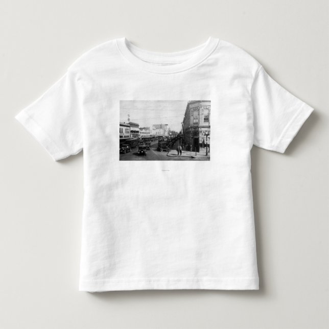 Salem, OR Town View on State Street Photograph Toddler T-shirt (Front)