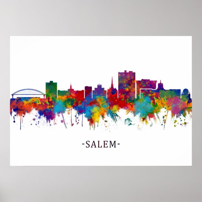 Salem Oregon Skyline Poster (Front)