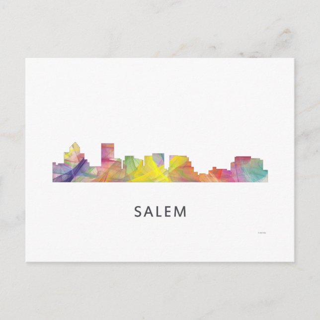 SALEM OREGON SKYLINE WB1 - POSTCARD (Front)