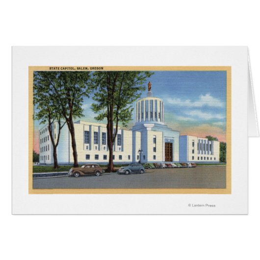 Salem, Oregon - State Capitol Building View (Front Horizontal)