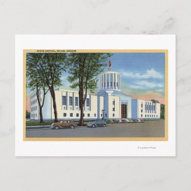 Salem, Oregon - State Capitol Building View Postcard (Front)