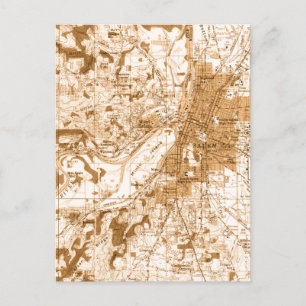 Salem Oregon vintage map Postcard