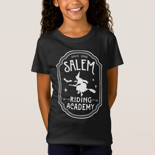 Salem Riding Academy Halloween Witch T-Shirt (Front)