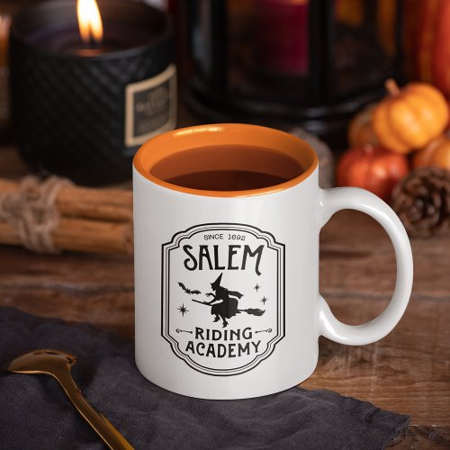 Salem Riding Academy Halloween Witch Two_Tone Coffee Mug